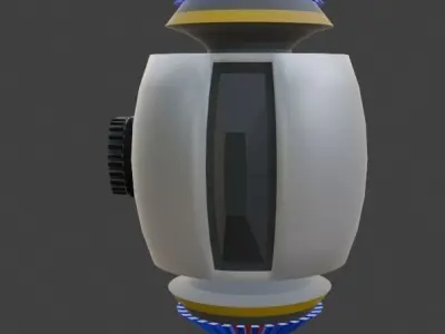 Flying bot 2 Low-poly 3D model