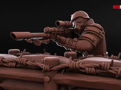 Steel Guard - Snipers of the Imperial Force 3D print model