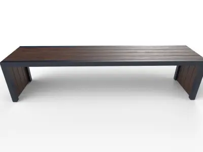 Bench  M10 Low-poly 3D model