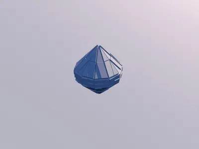 Sci Fi Object No 24 - Pyramid Sphere Torus 2019 Low Poly 3D model