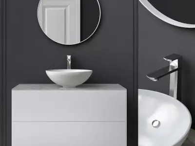 Washbasins Furniture 3d model Low-poly 3D model