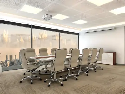 Collaborative Office Design Low-poly 3D model