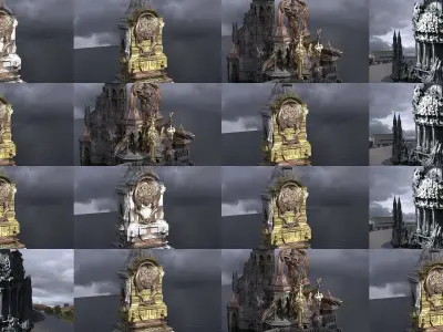 Victorian Steampunk Collection Architecture 3D Model Pack