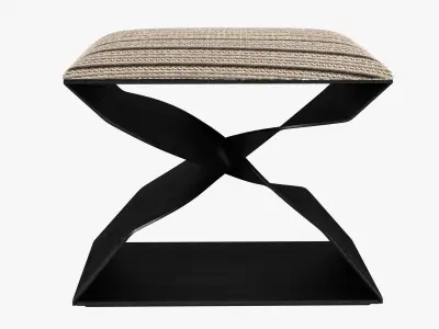 CAROL EGAN Sculptural Hand-Carved Stool 3D model