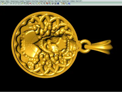 Hanuman Face Pendant File-1  3D print model