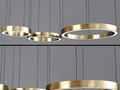 Replica Led Ring Horizontal Pendant Lamp  3D model
