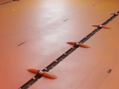 Sci fi Trim sheet texture 3 Variations Low-poly 3D model