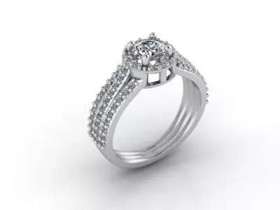 Women Rings 3DM STL Womens Rings DiamondDetails 3D print model 3D print model