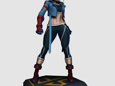 Cammy White Street Figher 6 3D Printable Statue 3D print model