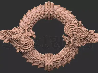 NaGa Round Ring 3D print model