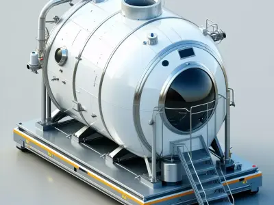 SciFi Mobile Habitation Module Low-poly 3D model