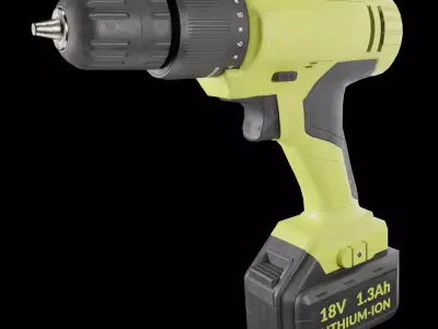 Cordless Drill 18V  Blender Render Scene 3D model