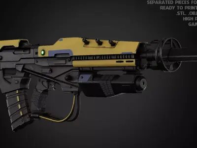 Exo-Stranger Rifle for Cosplay 3D print model