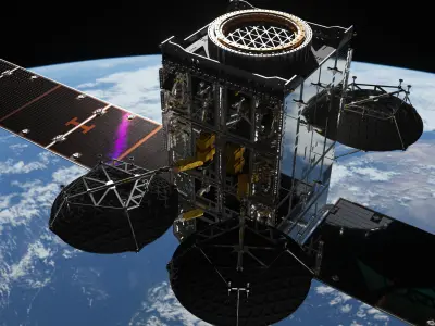 High Poly Com Satellite - C4D Octane 3D model