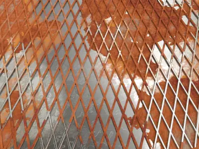 Weathered Lattice Plate 3D Model Low-poly 3D model