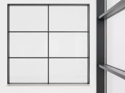 Panoramic glazing Stained glass 55 Low-poly 3D model