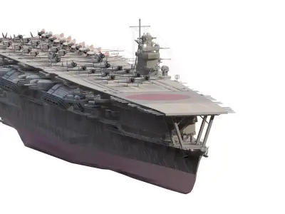 WW2 JAPANESE AIRCRAfT CARRIER 3D model