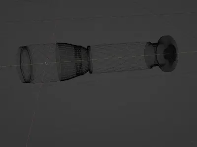 Small hand torch 3D model