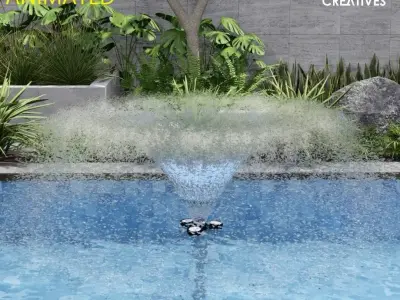 BRIGHT trumpet aerator lumion fountain Low-poly 3D model