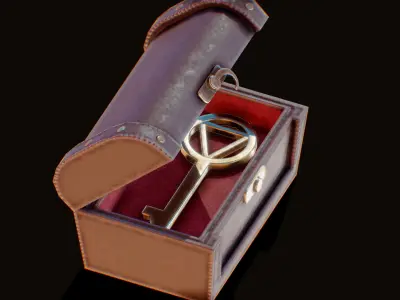 Secret box Low-poly 3D model