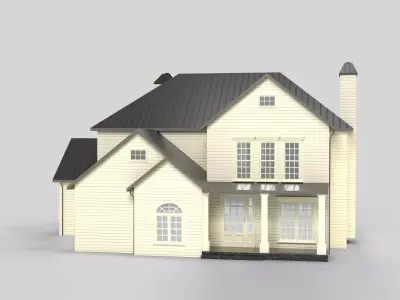 Cottage House Design 17T5 Low-poly 3D model