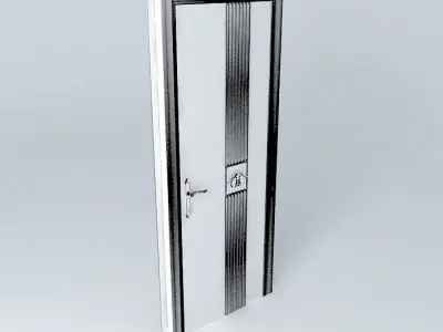 White Indoor Door 3D model
