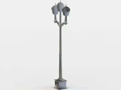 Street light Low-poly 3D model 40