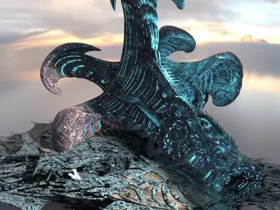 Phantom ghost ship base mushroom array  3D model