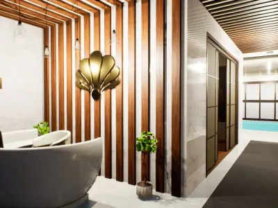 Spa - massage salon with pool 3D model