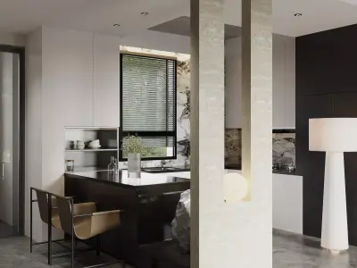 modern livingroom 3D model get