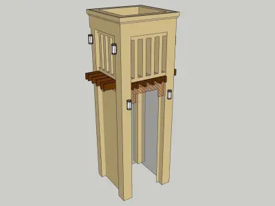 Security tower 3d model 3D model