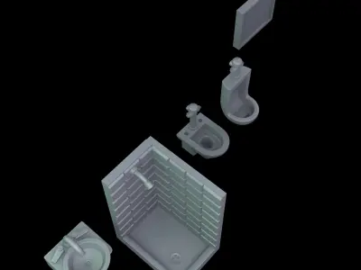 Shelter Bathroom 3D print model