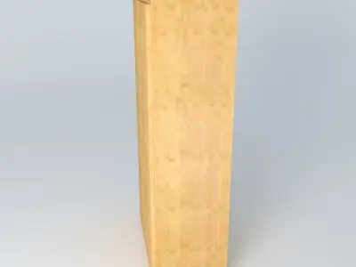 Cuboard Wardrobe DOORS HSU2D 22 12 BRW Milano Oak 3D model