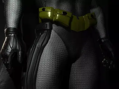 Batman Prototype Suit Low-poly 3D model