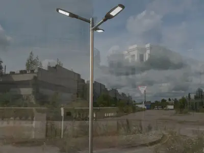 Street Light 12 version 8 5m with pole 2 Low-poly 3D model