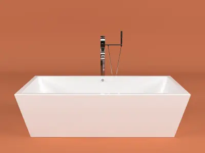 bathtub and faucet 3D model