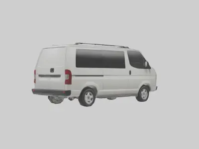 Family Van with Sliding Doors model Low-poly 3D model