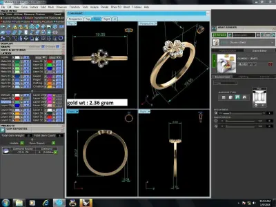 Diamond Ring For Women 3d Print Model 3D print model 56