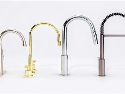 Set of Kitchen Faucets Low-poly 3D model