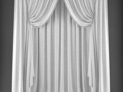 Curtains curtain Low-poly 3D model order