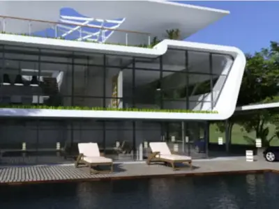 Modern Villa 3D model 27