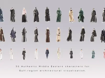 ArchViz People 30 Dubai UAE Saudi Bundle 3D model