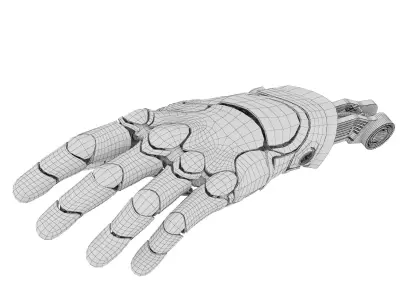 Robot hand Low-poly 3D model