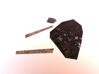 Small Set of garbage  Low-poly 3D model