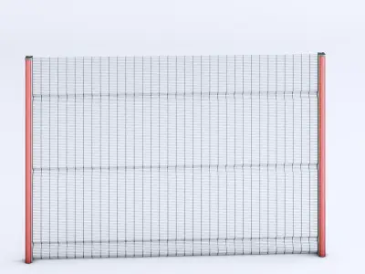 Clearvu Metal Wire Fencing System 3D model