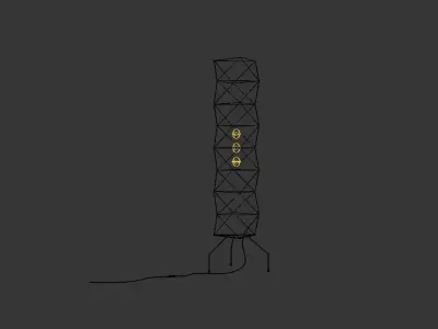 Akkari Floor Lamp Low-poly 3D model