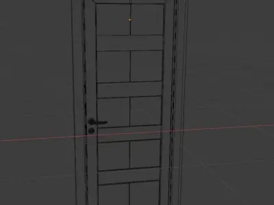 Wooden door Free low-poly 3D model buy