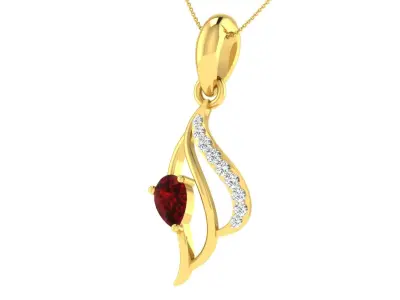 Women Pear Diamond Pendants 3dm STL ONJ FBX Render Details 3D print model