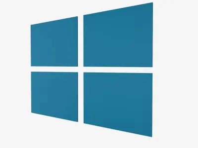 Microsoft Logo 3D Low-poly 3D model
