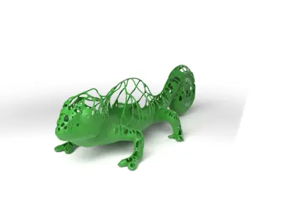 Chameleon Dust Voronoi Low-poly 3D model